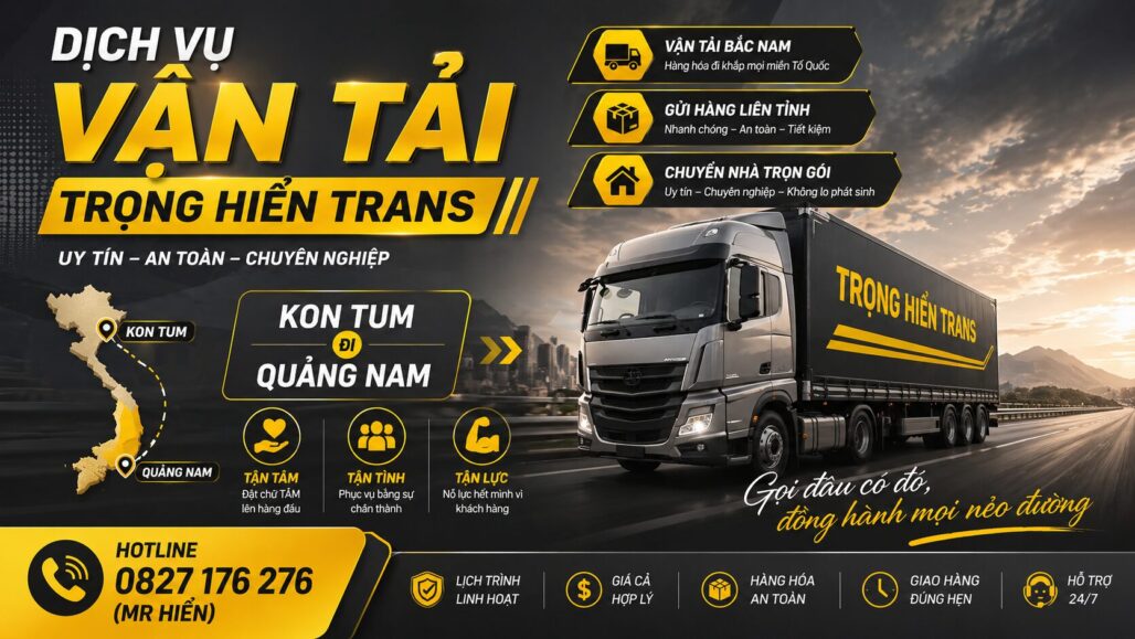 chành xe Kon Tum Quảng Nam