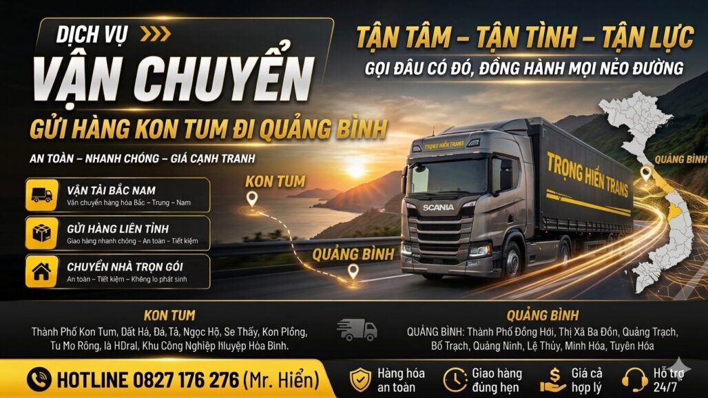 vận chuyển Kon Tum đi Quảng Bình