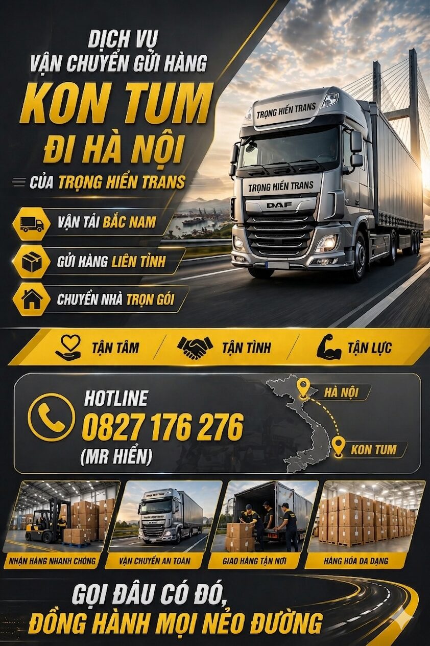 vận chuyển hàng Kon Tum đi Hà Nội