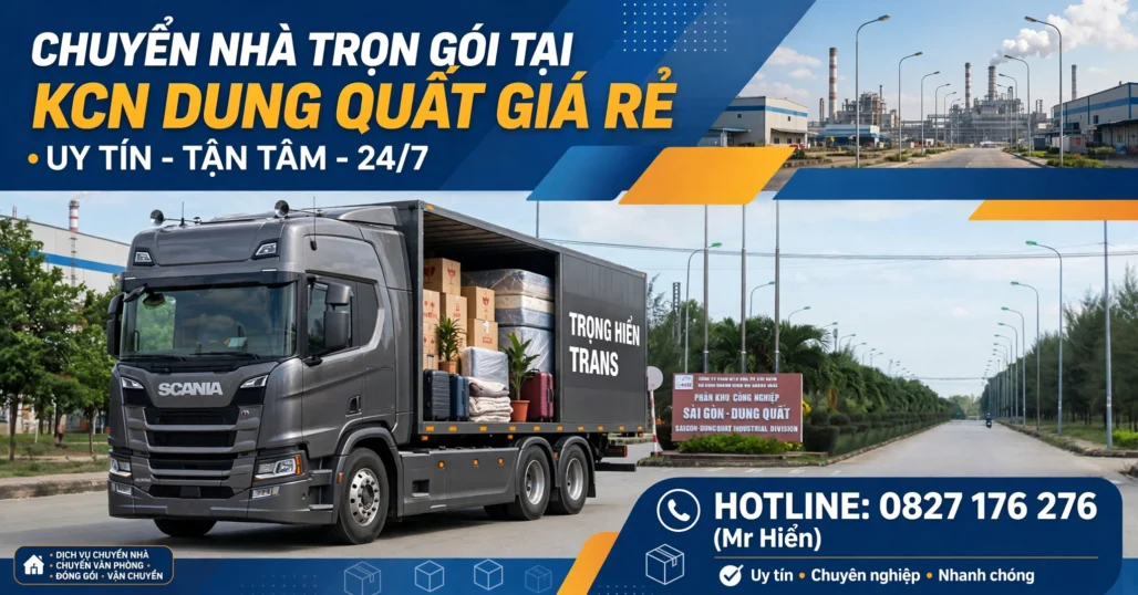 chuyển nhà KCN Dung Quất giá rẻ