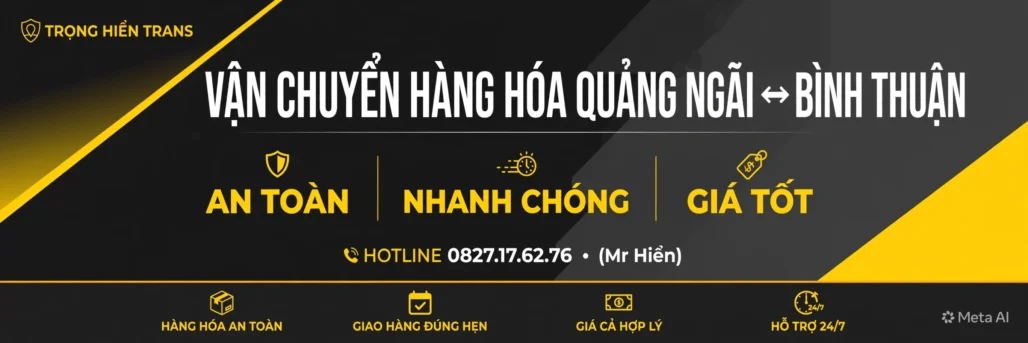 chành xe Quảng Ngãi Bình Thuận