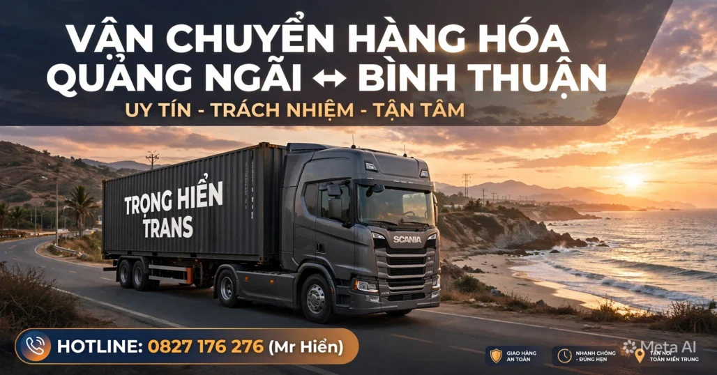 dịch vụ vận chuyển Quảng Ngãi Bình Thuận