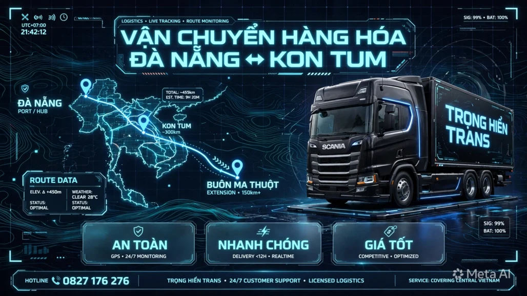 chành xe Đà Nẵng đi Kon Tum