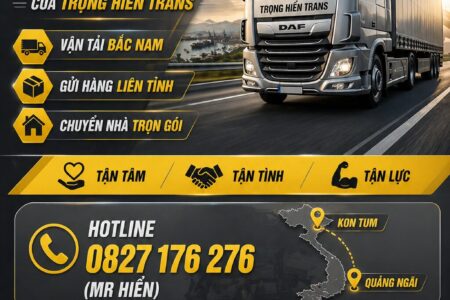 Dịch vụ vận chuyển gửi hàng Kon Tum đi Quảng Ngãi